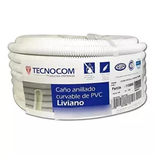 Caño Flexible Corrugado 7/8 X 25 Mts Ignifugo Blanco Tecnocom