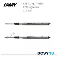 Kit: 2 Pçs. Refil Esferográfica Lamy M16 Preta - M Média