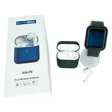 Smartwatch D20 Plus 1.3 Lcd 44mm Abs Silicona + Audifonos