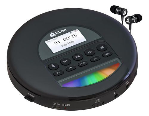 Reproductor Cd Portátil Walkman Klim Nomad, Fm Am Bluetooth