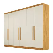 Guarda-roupa Casal Oslo 6 Portas 4 Gavetas 100% Mdf 