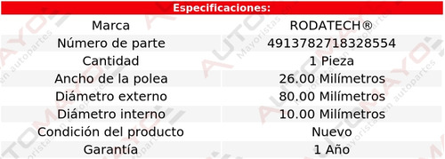 1-polea Gua Accesorios Rodatech Bmw 523i 2.5l 6 Cil 06-07 Foto 2