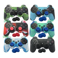 3 Capa Case Silicone Controle Ps3 + 6 Grips - Playstation 3