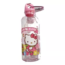 Botella Plastico Rigida Deportiva Hello Kitty Tapa Rosca