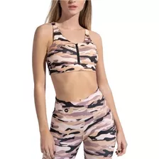 Top Deportivo Mujer Camuflado Marron By Touche Sport