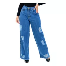 Calça Destroyed Jeans Jogge Feminina Cintura Alta Com Cinto