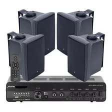 Som Ambiente Igreja Show Chacara Bluetooth + 4 Jbl Potente Cor Preto