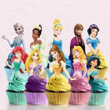 25 Topper Busto C/ Haste - Princesas Disney - Pronto P/ Usar