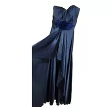 Vestido Fiesta Azul.metalico Nuevo Largo Talla Única Hasta L