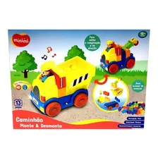 Brinquedo Para Bebê Caminhão Monta E Desmonta Luzes E Sons