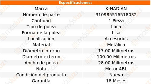 Polea Lisa Metalica Pontiac Catalina V8 5.7l 77 K-nadian Foto 3