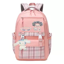 Mochila Escolar Kawaii De Moda + Accesorios, Gran Capacidad ,multi-bolsillo, Mochila Impermeable, Mochilas Mujer Y Estudiantes