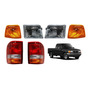 Ford Ranger 1993 1997 Juego Faros Fondo Negro Led 1994 1995