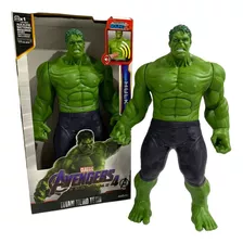 Figura Muñeco Articulado + Luz Increíble Hulk Advengers 30cm