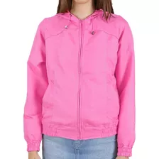 Campera Mujer Deportiva Impermeable Nylon Liviana Y Capucha