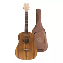 Guitarra Electroacustica Bamboo Travel Koa 34 Incluye Funda Color Marrón Material Del Diapasón Nogal Orientación De La Mano Diestro