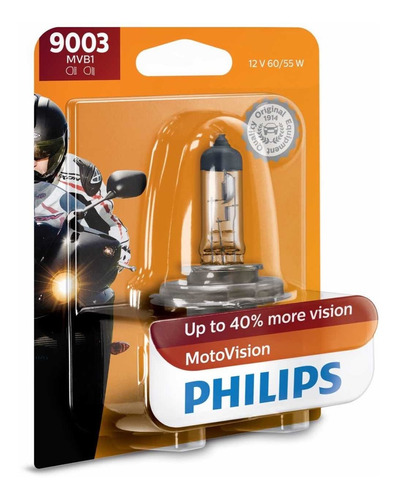 ( 1 ) Foco Halgeno Philips Moto Vision 9003 H4 67/60.5w Foto 4