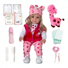 Boneca Infantil Recém- Nascido Reborn Barbie Loira Pano