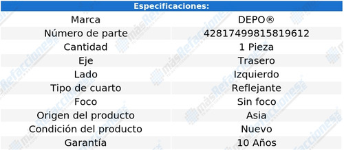 (1) Cuarto Reflejante Tras Izq S/foco Depo Optima 19_20 Foto 4