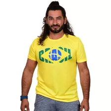 Camisa Camiseta Brasil Seleção Brasileira Amarela Masculina