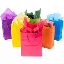 Bolsas De Regalo Surtido Neon De Color Blanco Party Rainbow