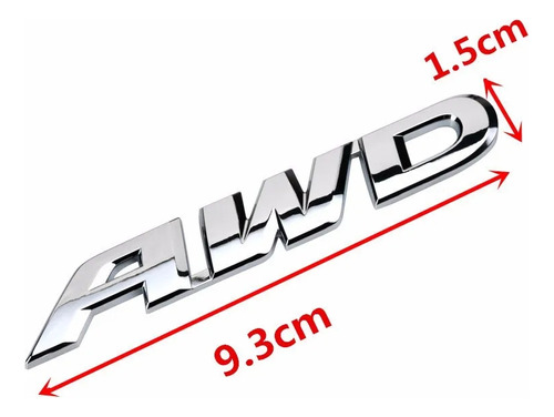 Emblema Awd  All Wheel Drive En Metal Tuning Accesorios Auto Foto 6