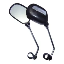 Espelho Retrovisor Mtb Jy-102 Com Refletor Para Bike Preto