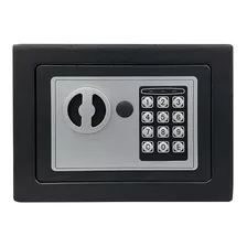 Caja Fuerte Digital Mini Marca Xe Seguridad Modelo De Apertura Con Código Numérico Y Llave - Color Negro