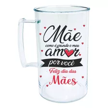 20 Canecas Acrílicas 300 Ml Dia Das Mães - Pronta Entrega