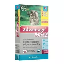 Pipeta Antiparasitário Para Pulga Elanco Advantage Max3 Para Cão De 4kg A 10kg