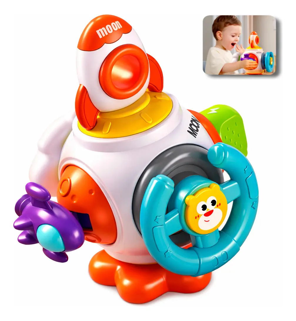 Brinquedo Para Bebê Foguetinho Sensorial 6x1 Montessori