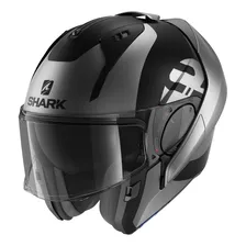 Capacete Shark Evo Es Kedje Kak Preto Fosco Articulado Moto