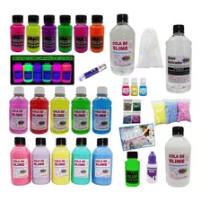 Kit Para Fazer Slime Cola Branca E Transparente Desativador