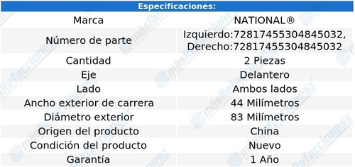 Par De Mazas Delanteras Cl L4 2.3l De 1998 A 1999 National Foto 6