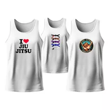 Camisetas Kit 3 Regatas Vix Personalizados Jiu Jitsu
