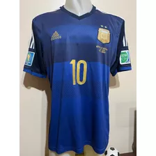 Camiseta Argentina Alemania Brasil 2014 Messi #10 Parches Xl