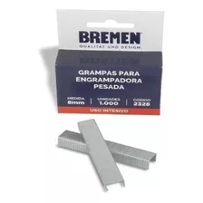 Grampas Para Engrampadora Manual Pesada Bremen 2328 8mm