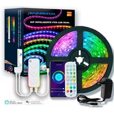 Kit Fita De Led Colorida Inteligente Wifi 5m Alexa E Google Cor Da Luz Rgb Tensão De Operação 12v 110v/220v