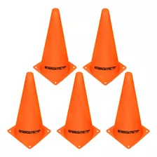 Conos Futbol Entrenamiento Fluor Alto 38cm Pack X5 Unidades Color Naranja