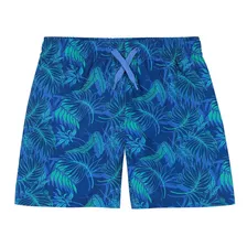 Traje De Baño Short Niño H2o Wear Azul Estampado