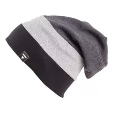 Gorro Brohood Blocks Canelado Preto Cinza Chumbo U