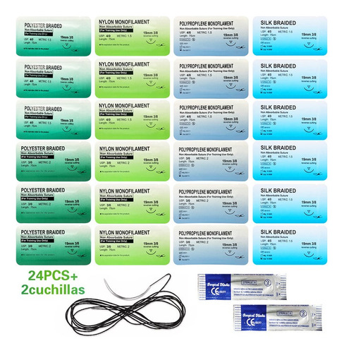 Paquete De Suturas Para Práctica 24pcs