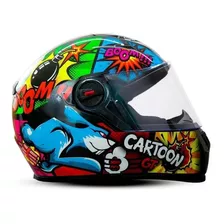 Capacete Fw3 Gt Cartoon Cores Desenho Fw3 Com Selo Inmetro