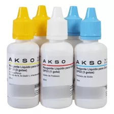 Kit Reagentes Líquido Cloro Livre E Total (300 Testes) Akso