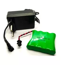 Bateria Para Carrinho 4,8v 700mah Aa Smp02 + Carregador 