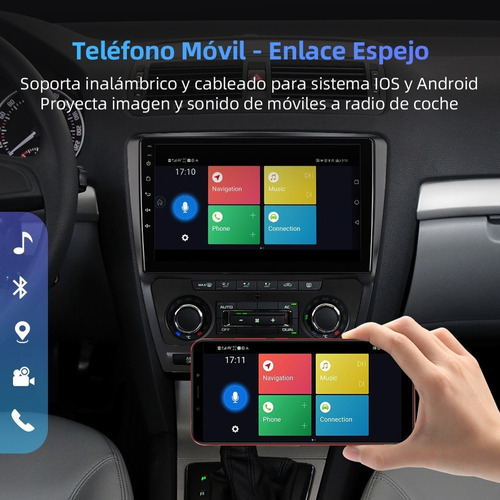 Isudar Radio Carro 1+32gb Negro Para Skoda/octavia 2009-2013 Foto 4