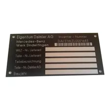 Placa Lámina Daimler Ag Mercedes Benz