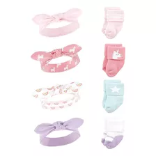 Hudson Baby Infant Girl Headband And Socks Set, Unicornio, 0