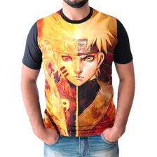 Camiseta Masculina Naruto Shippuden Camisa Algodão Animes 