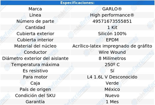 Kit Cables Bujias Sunrunner 1.6l 95 Al 97 High Performance Foto 2